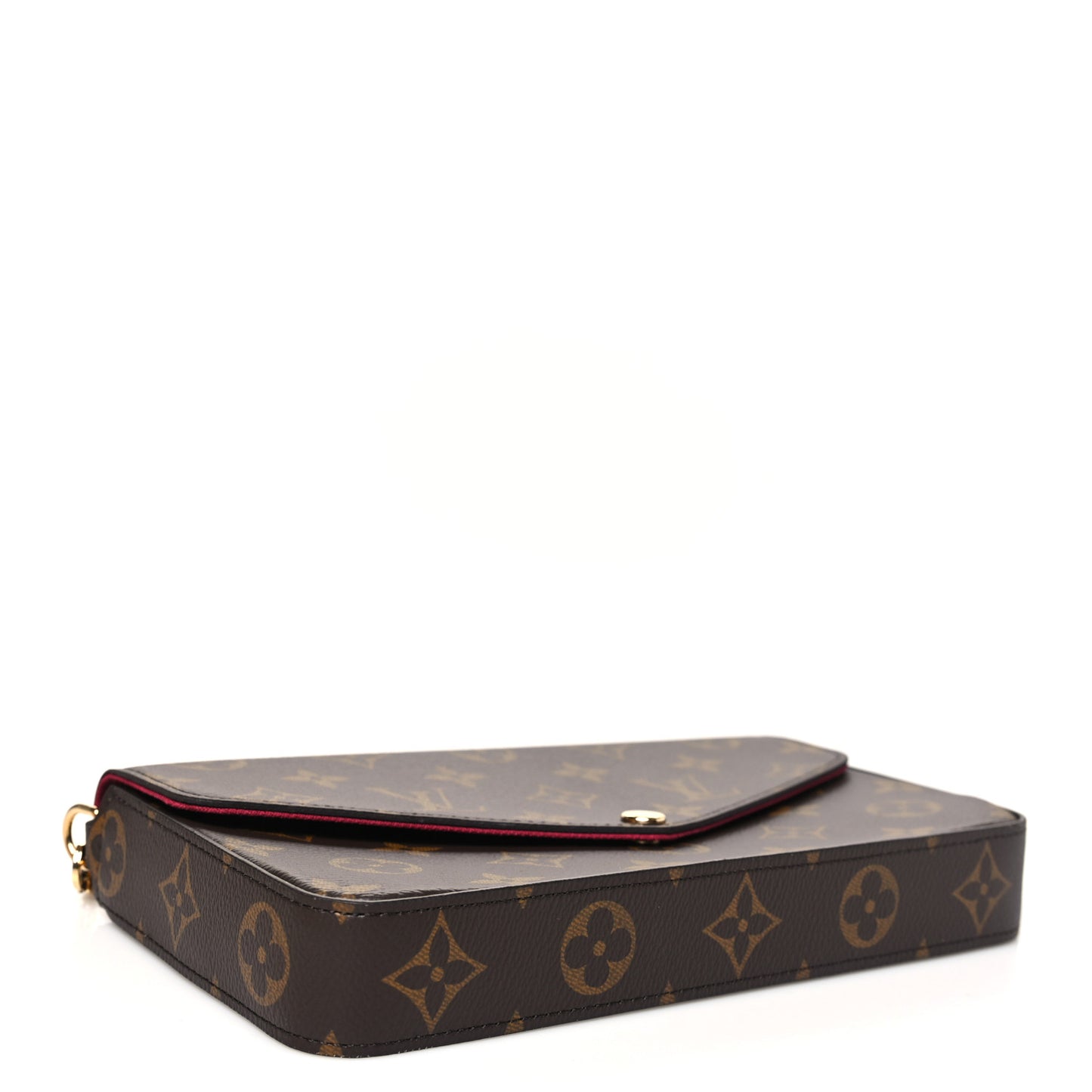 Monogram Pochette Felicie Chain Wallet Fuchsia