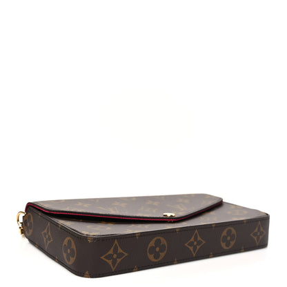 Louis Vuitton Monogram Pochette Felicie Chain Wallet Fuchsia 5 of 10