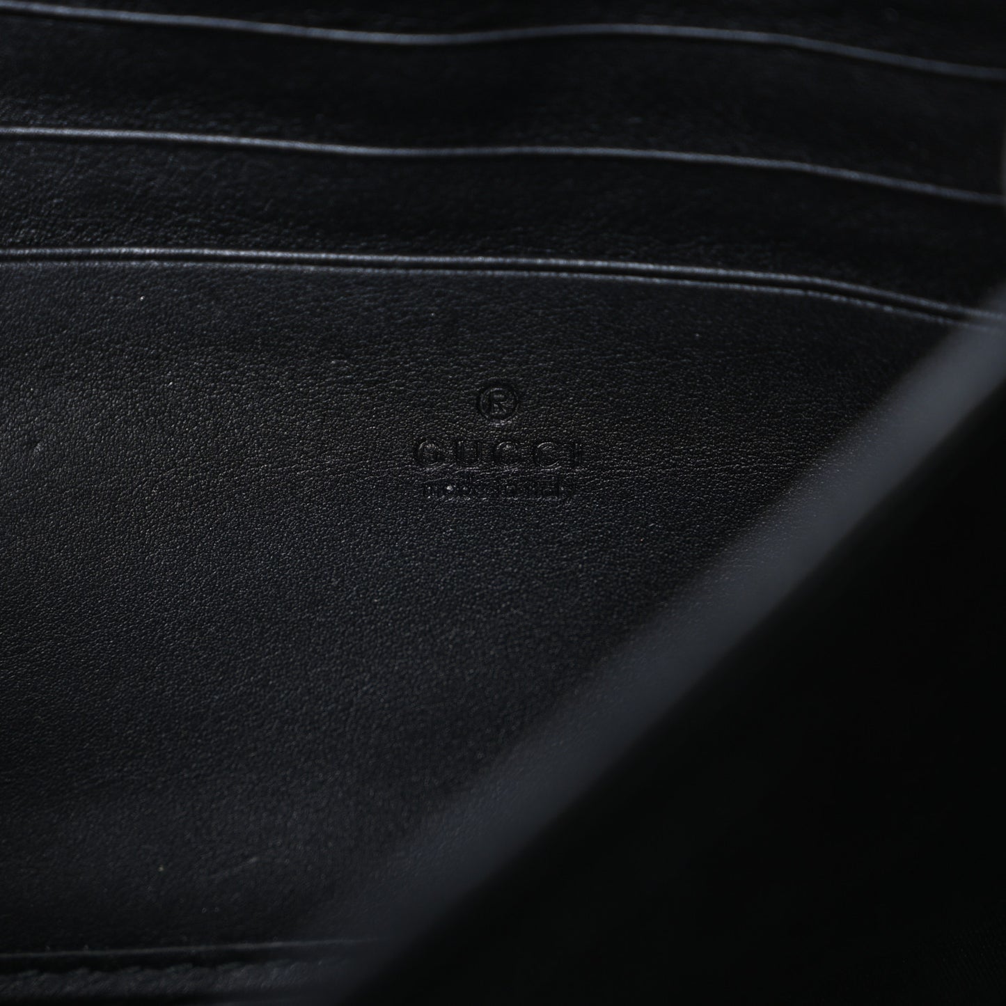 Velvet GG Monogram Mini Dionysus Chain Wallet Black