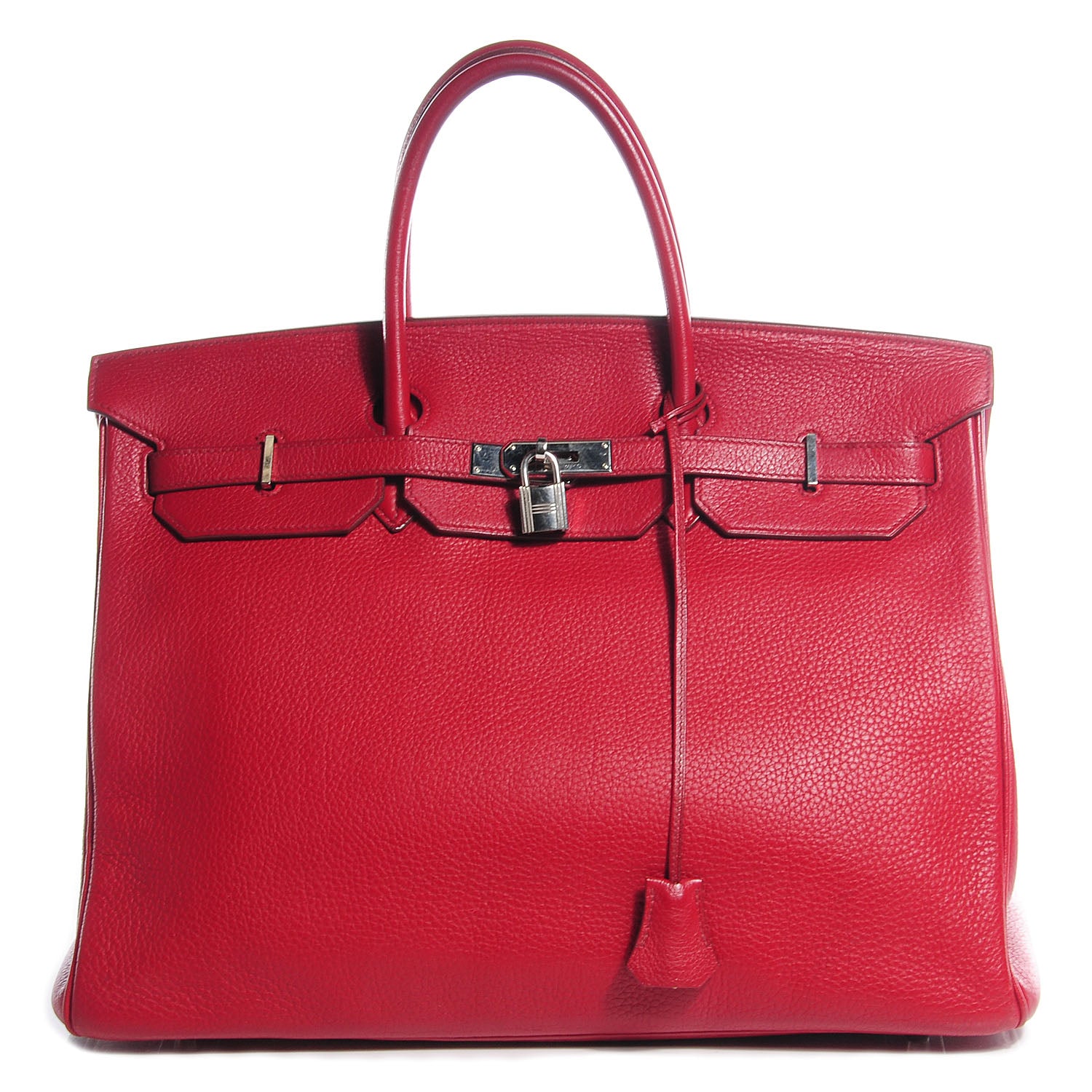 Hermes Taurillon Clemence Birkin 40 Rouge Garance 1 of 32