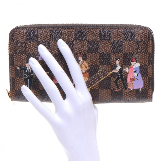 Louis Vuitton Damier Ebene Illustre Zippy Wallet Violet 2 of 8