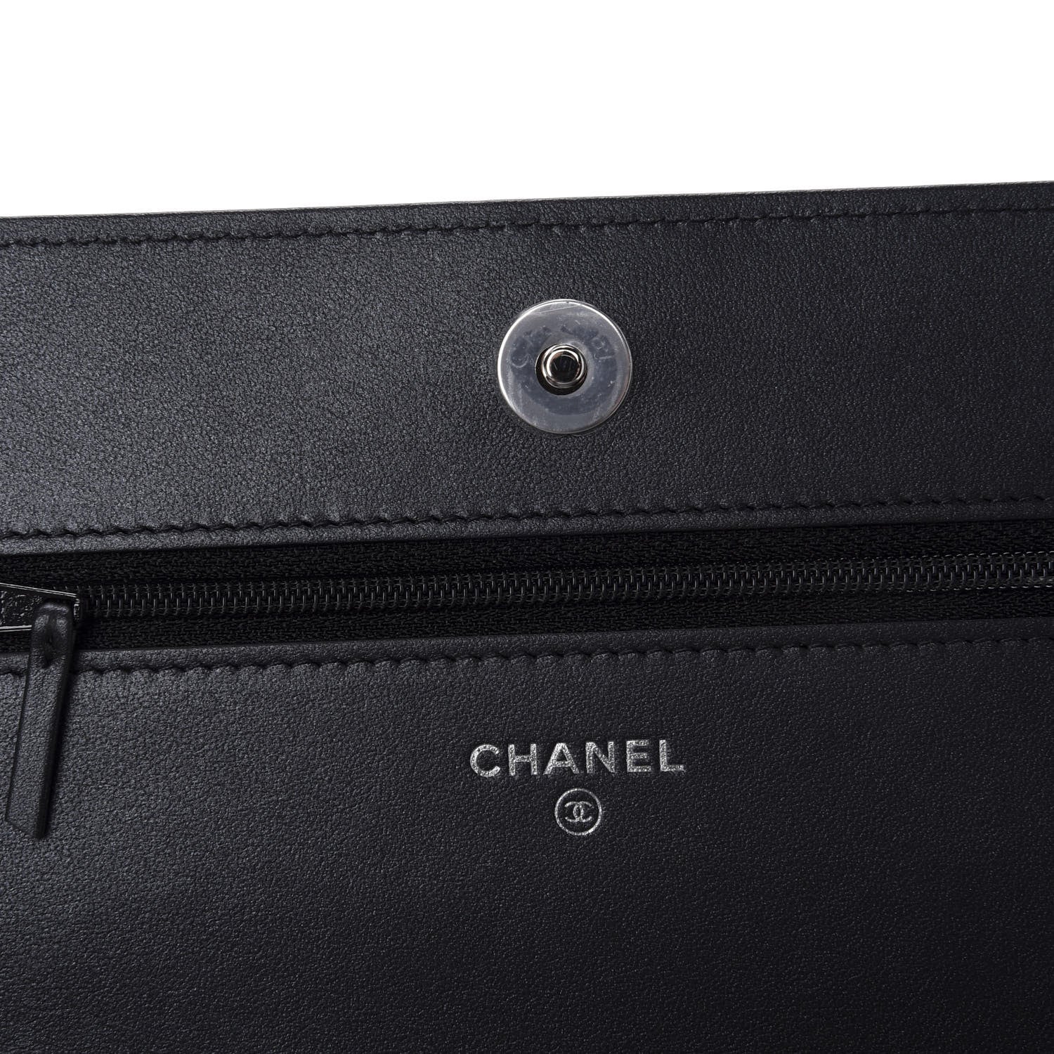 Chanel Caviar Quilted Vintage Mademoiselle Wallet On Chain WOC Black 8 of 12