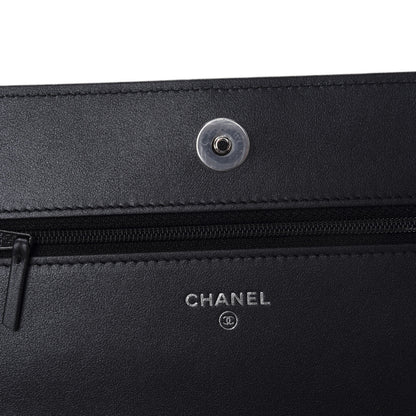 Chanel Caviar Quilted Vintage Mademoiselle Wallet On Chain WOC Black 8 of 12