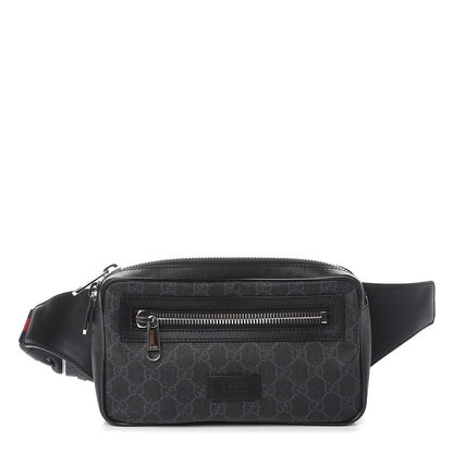 Gucci Soft GG Supreme Monogram Web Belt Bag Black Grey 1 of 8