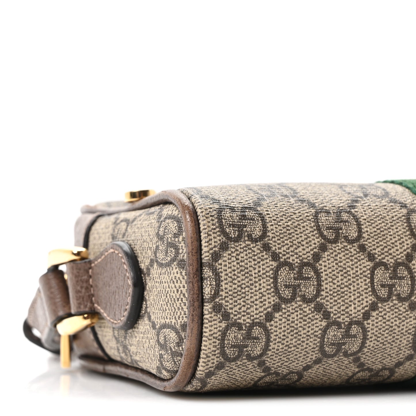 GG Supreme Monogram Web Mini Ophidia Shoulder Bag Brown