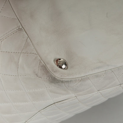 Chanel Calfskin Quilted Python Large Cambon Tote White 20 of 20