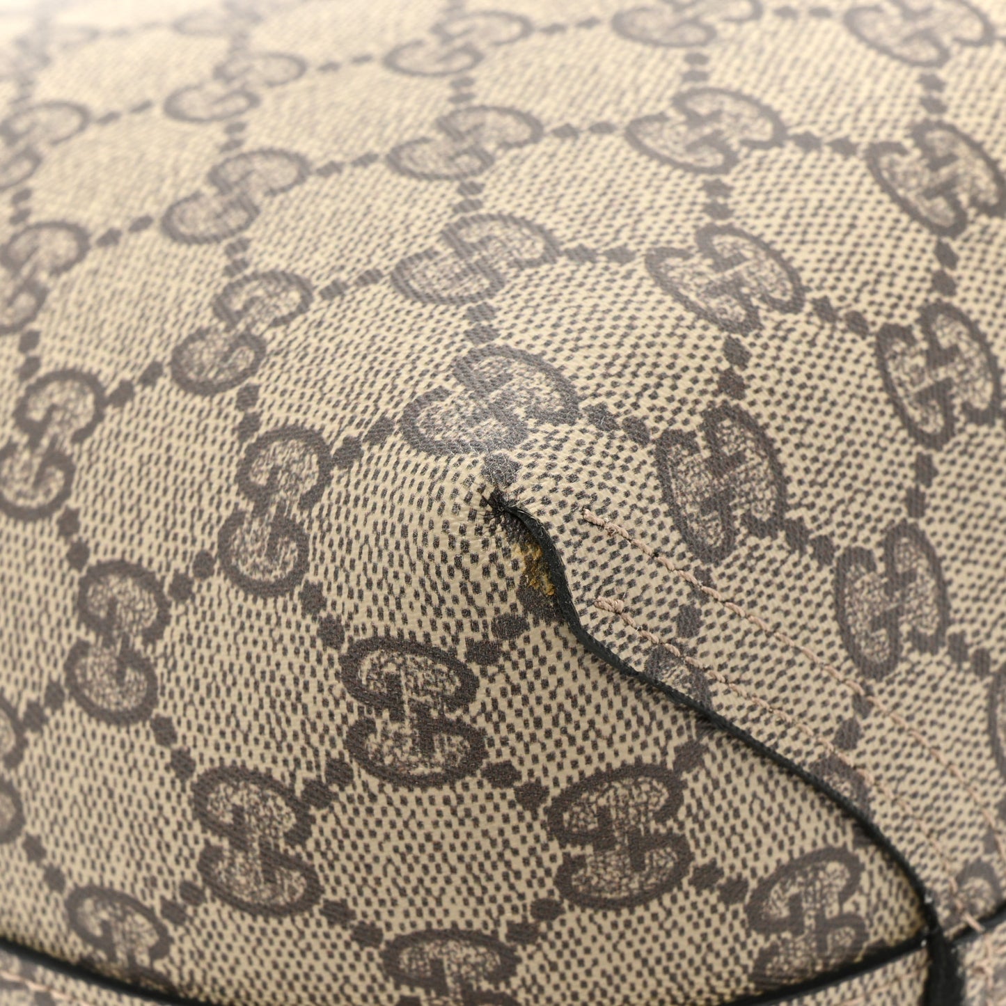 Calfskin GG Supreme Monogram Medium Reversible Tote Black