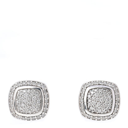 David Yurman Sterling Silver Diamond 7mm Pave Albion Earrings 1 of 5