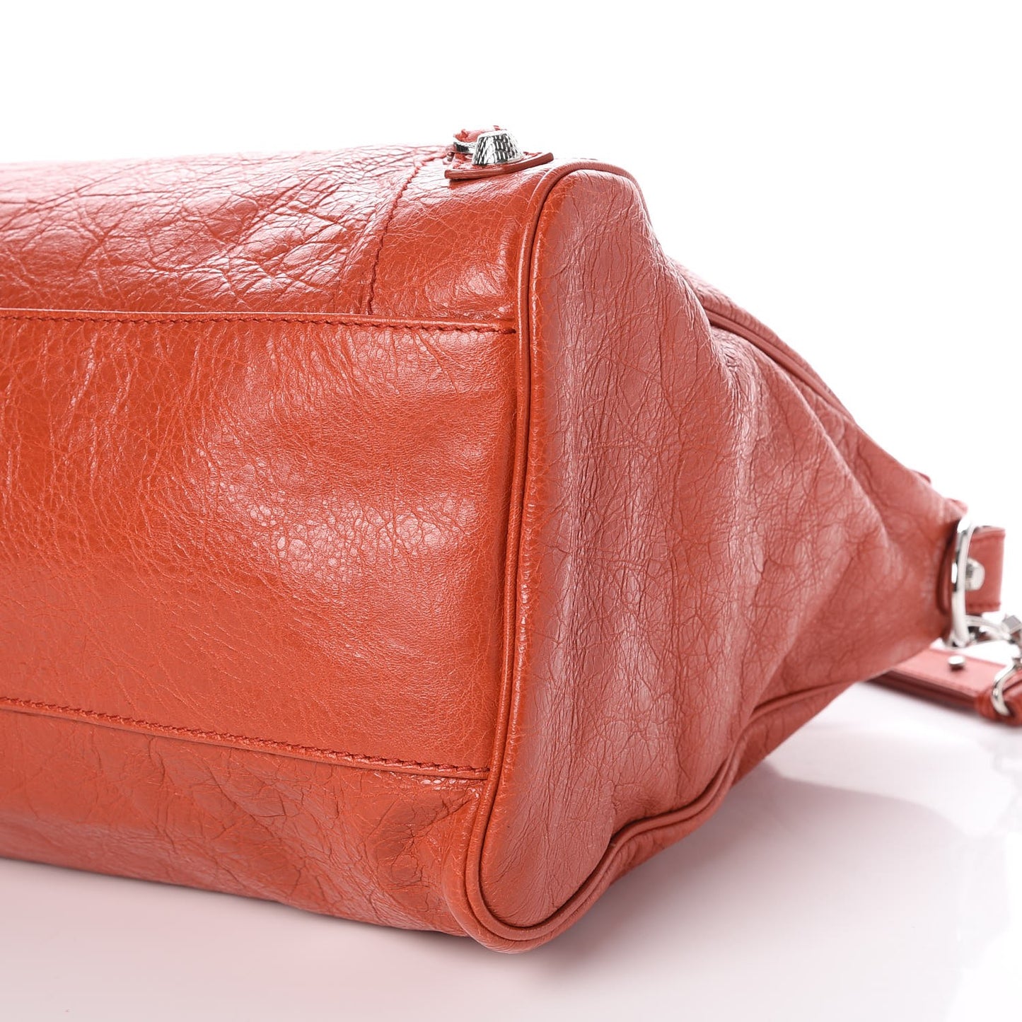 Agneau Giant 12 Silver Hardware Velo Rouge Ambre