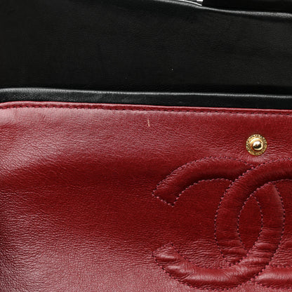 Chanel Lambskin Quilted Medium Double Flap Black 16 of 20