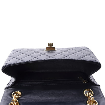 Chanel Aged Calfskin Quilted 2.55 Reissue Mini Flap Navy 5 of 11
