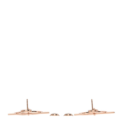 Hermes 18K Rose Gold PM Loop Earrings 3 of 5