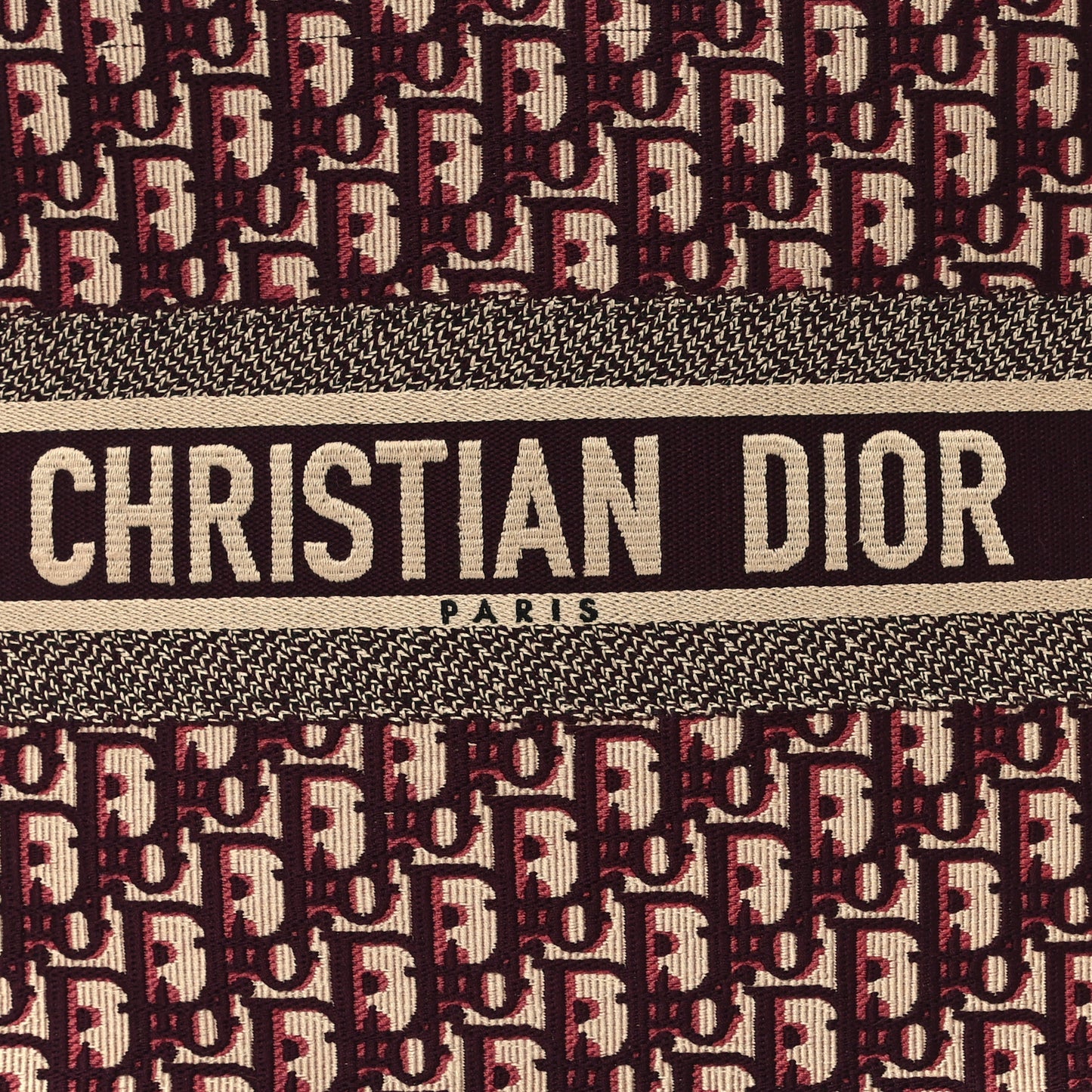 Oblique Medium Book Tote Burgundy Multicolor