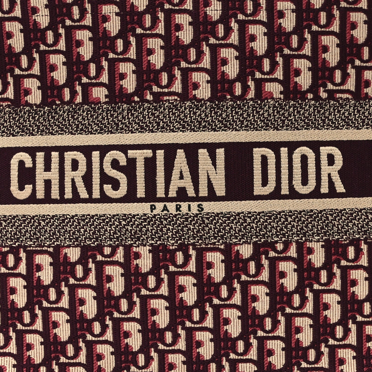 Christian Dior Oblique Medium Book Tote Burgundy Multicolor 8 of 11