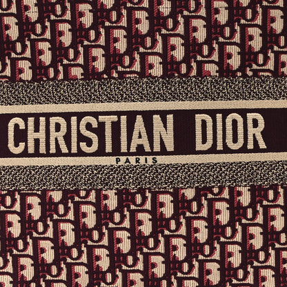 Christian Dior Oblique Medium Book Tote Burgundy Multicolor 8 of 11