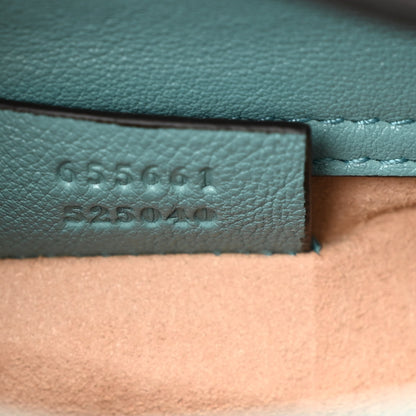 Gucci Wonka Grain Calfskin Mini Diana Tote Bag Dusty Azure Orange Fluo 7 of 10