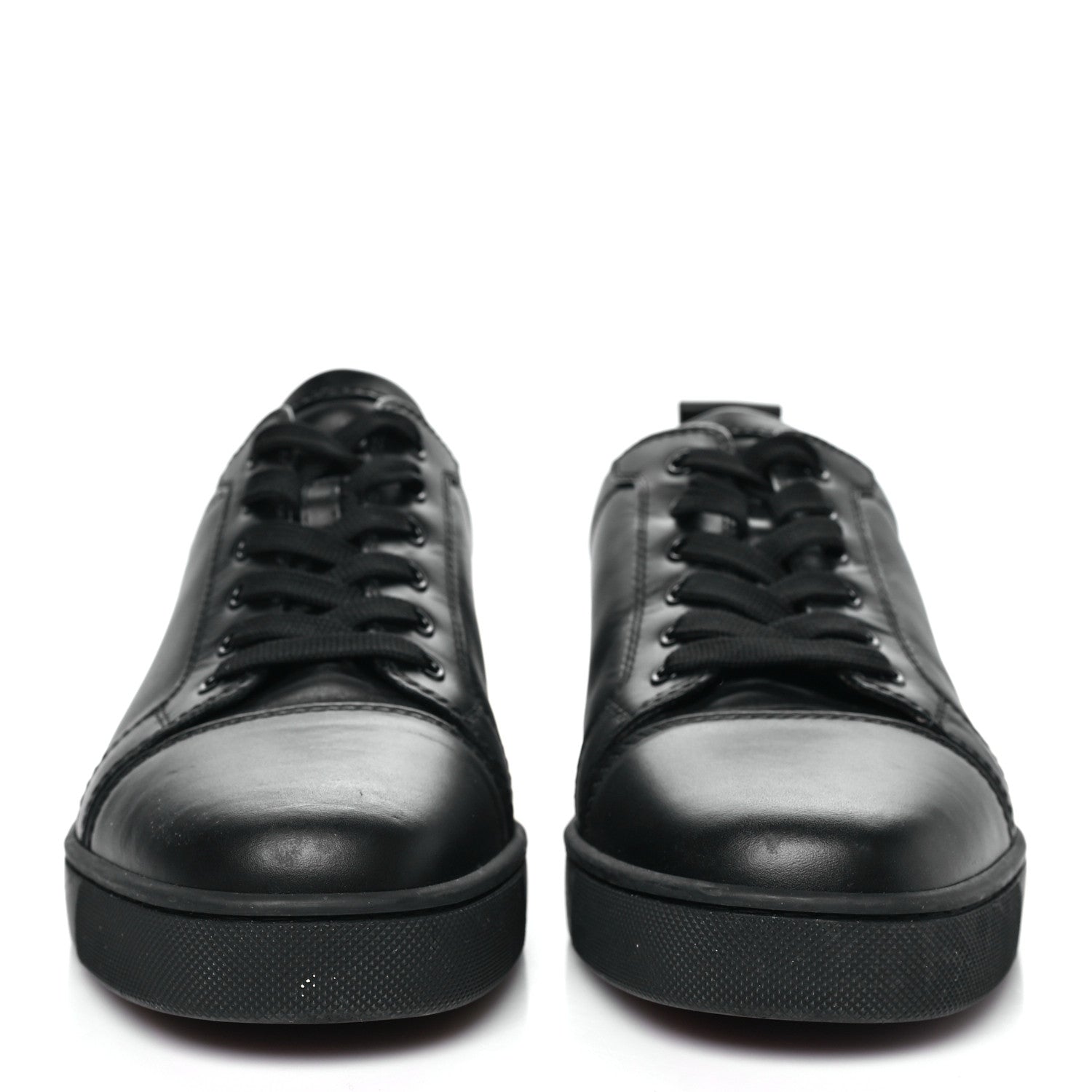Christian Louboutin Calfskin Mens Louis Junior Flat Sneakers 43.5 Black 3 of 9