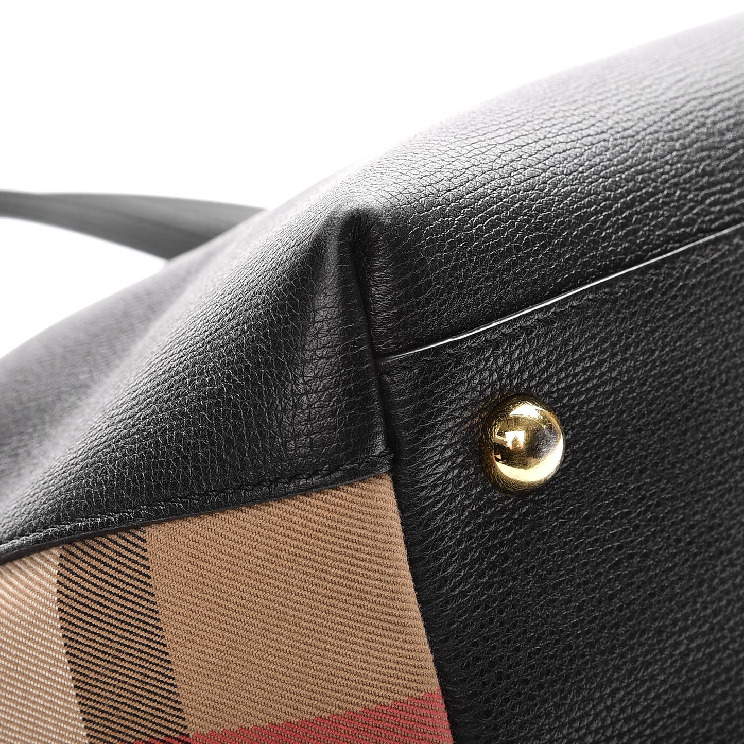 Derby Calfskin House Check Medium Welburn Tote Black