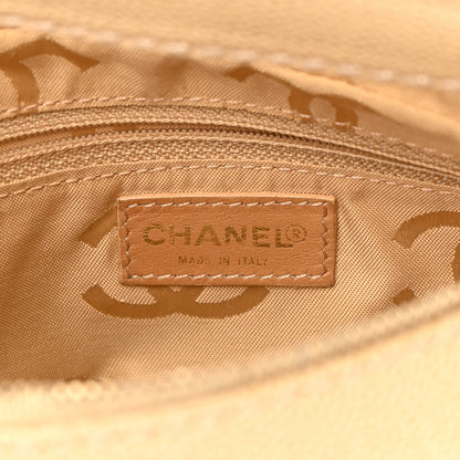 Chanel Caviar CC Wood Chain Hobo Beige 6 of 16