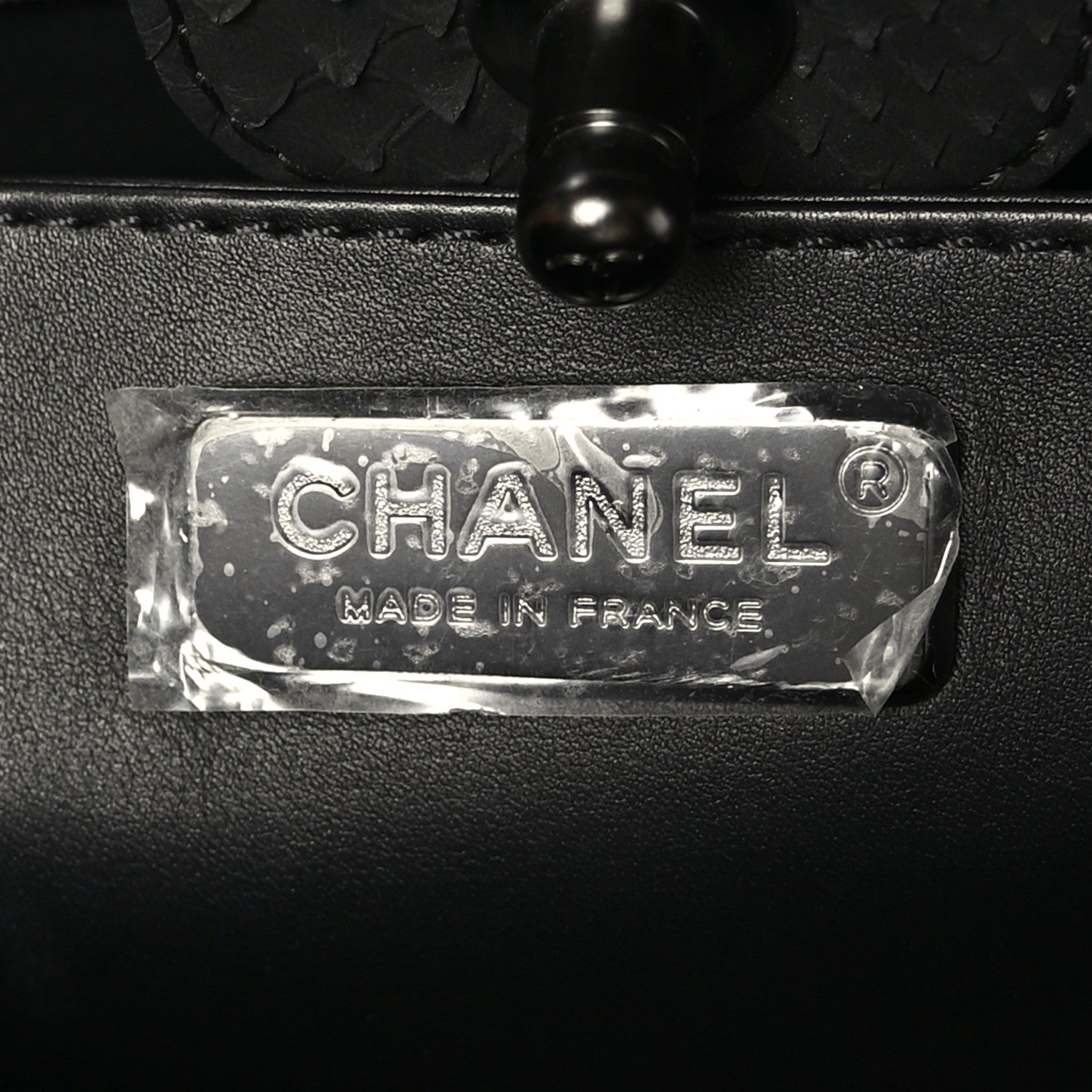 Chanel Snakeskin Boy Shopping Tote So Black 6 of 9