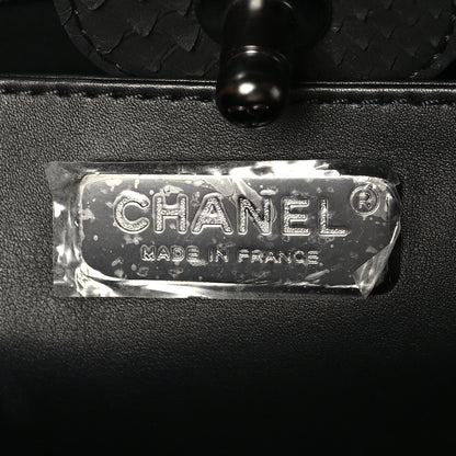 Chanel Snakeskin Boy Shopping Tote So Black 6 of 9