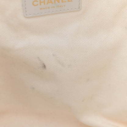 Chanel Canvas Pearl Medium Deauville Tote Ecru Beige 10 of 12
