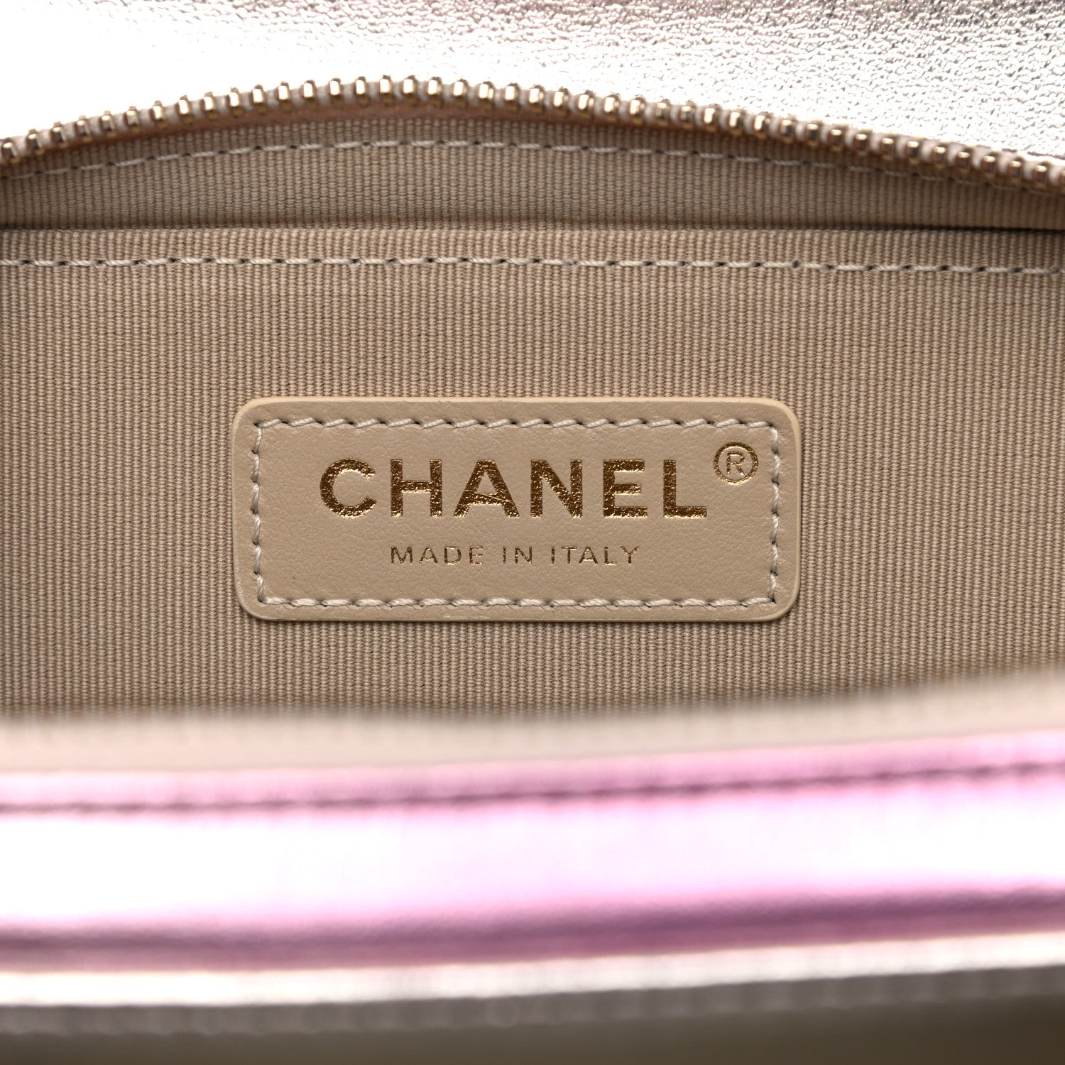 Chanel Metallic Lambskin Like A Wallet Flap Golden Pink 6 of 17