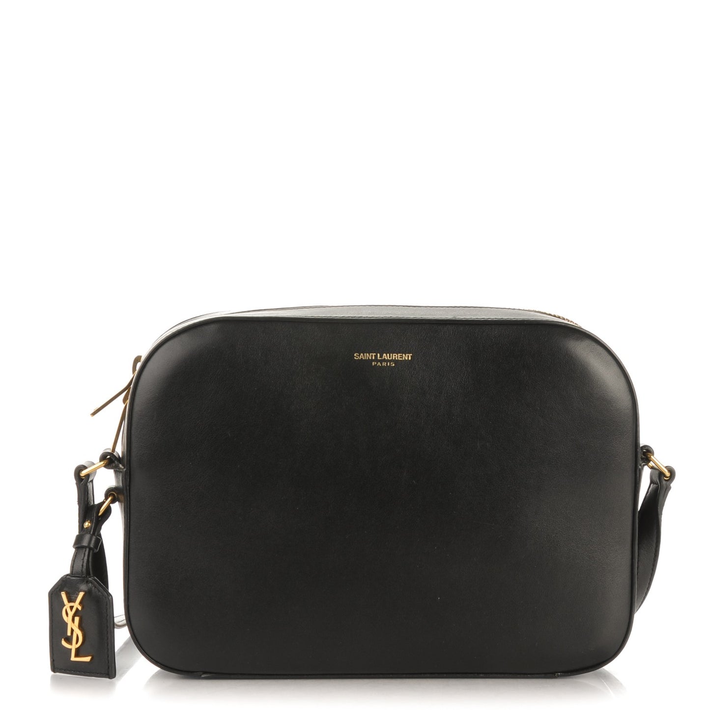 Calfskin Medium Classic Monogram Camera Bag Black