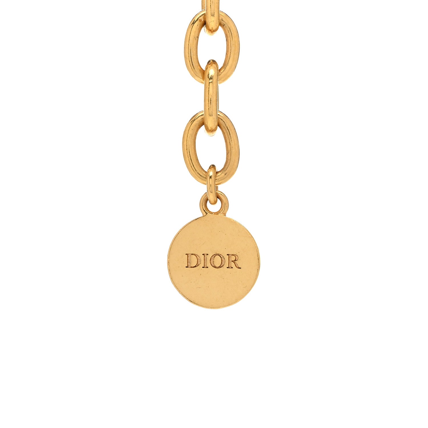 Christian Dior Metal CD Choker Necklace Gold 5 of 6