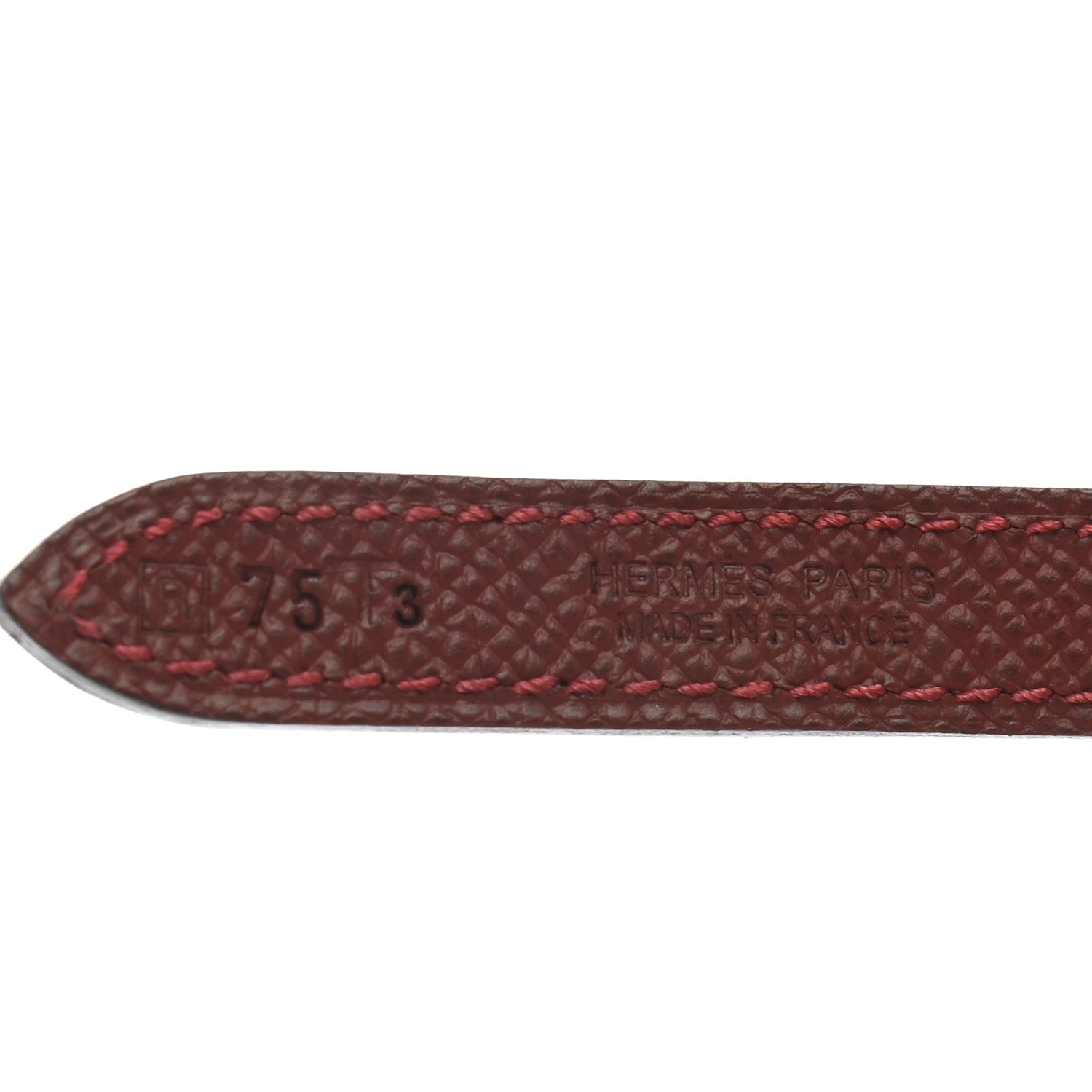 Hermes Swift Epsom 13mm Belt Strap 75 Sanguine Rouge H 3 of 7