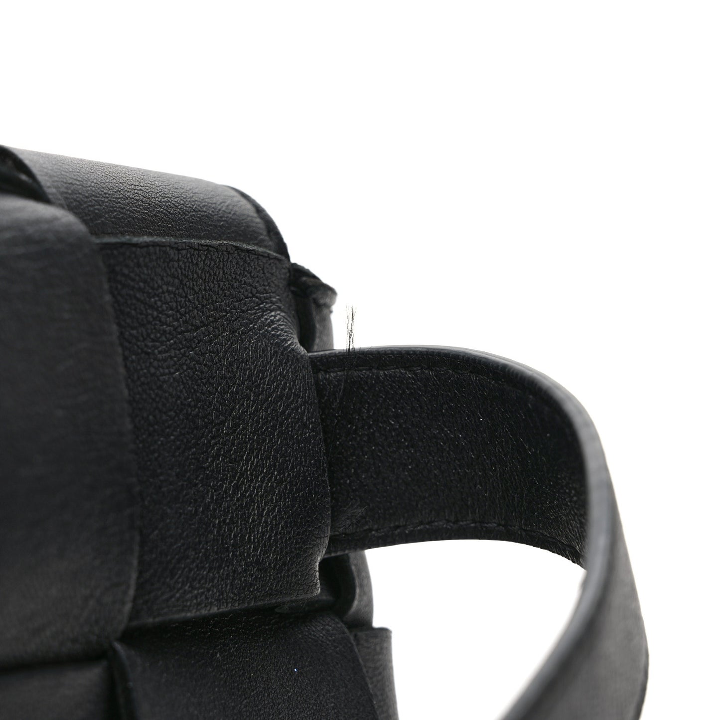 Nappa Maxi Intreccio The Belt Cassette Bag Black