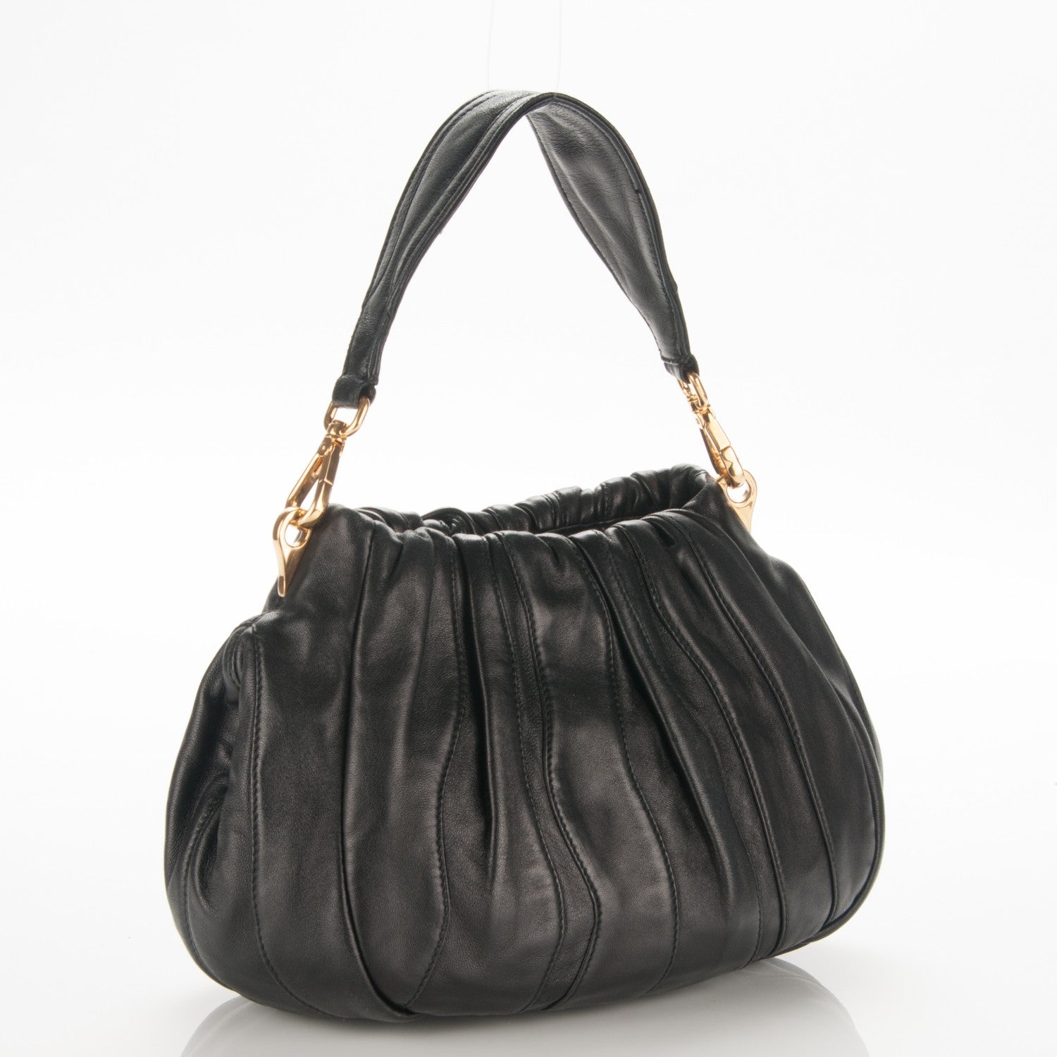 Prada Nappa Mordore Stripes Shoulder Bag Nero Black 3 of 7