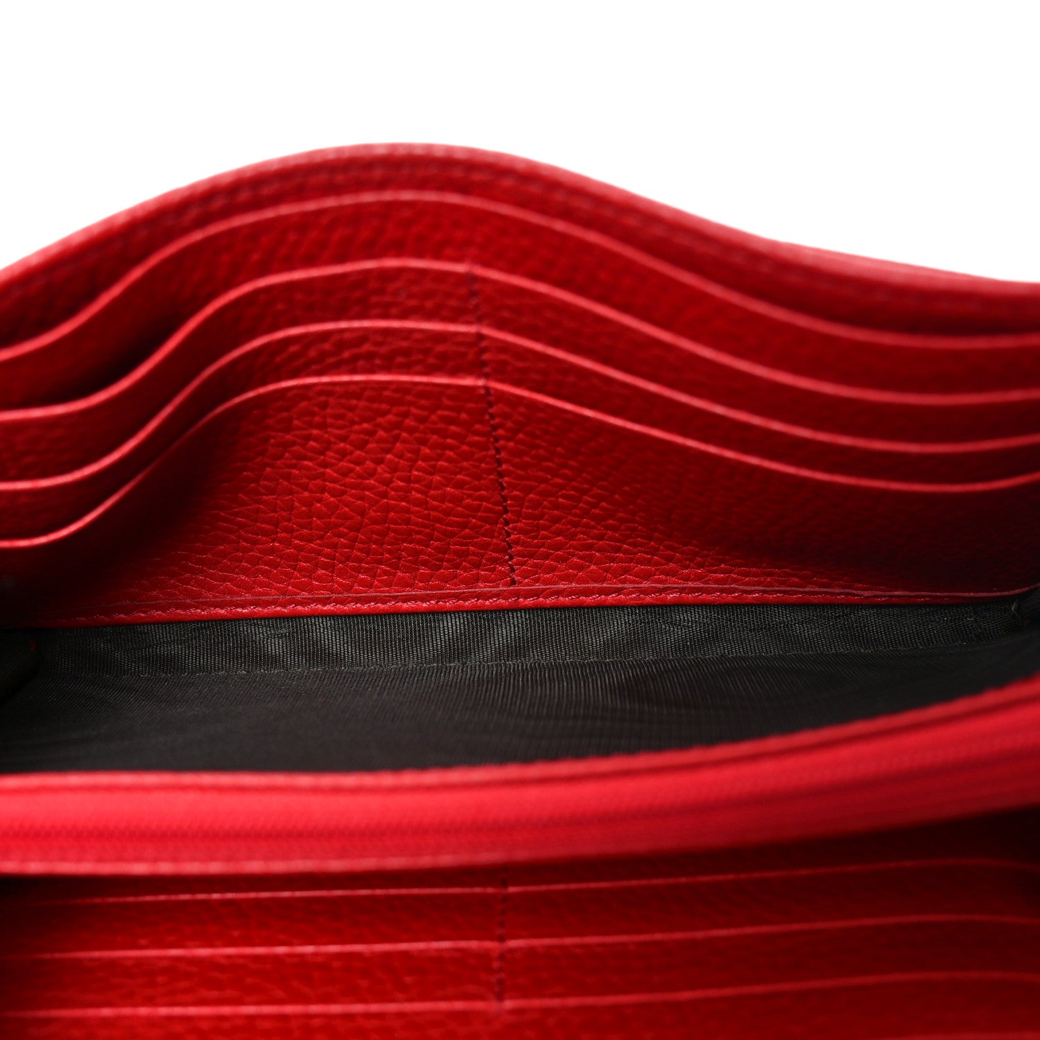 Gucci Pebbled Calfskin Large Soho Continental Wallet Red 5 of 8
