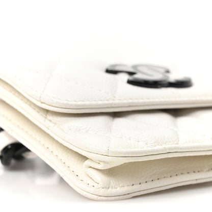 Chanel Caviar Quilted My Everything Belt Flap Card Holder White 9 of 10