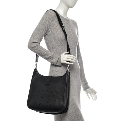 Hermes Taurillon Clemence Evelyne III GM Black 2 of 8