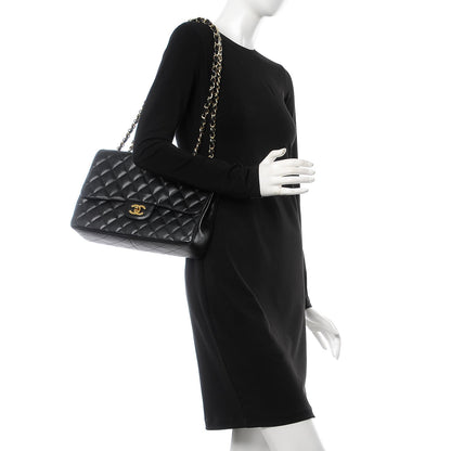 Chanel Caviar Quilted Jumbo Single Flap Black 3 of 10