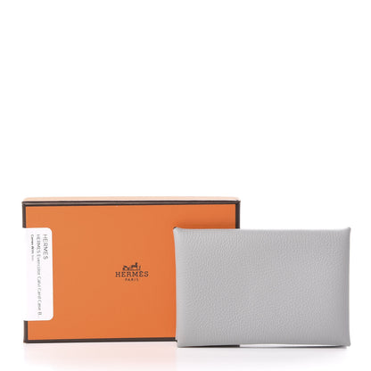 Hermes Evercolor Calvi Card Case Bleu Glacier 7 of 7
