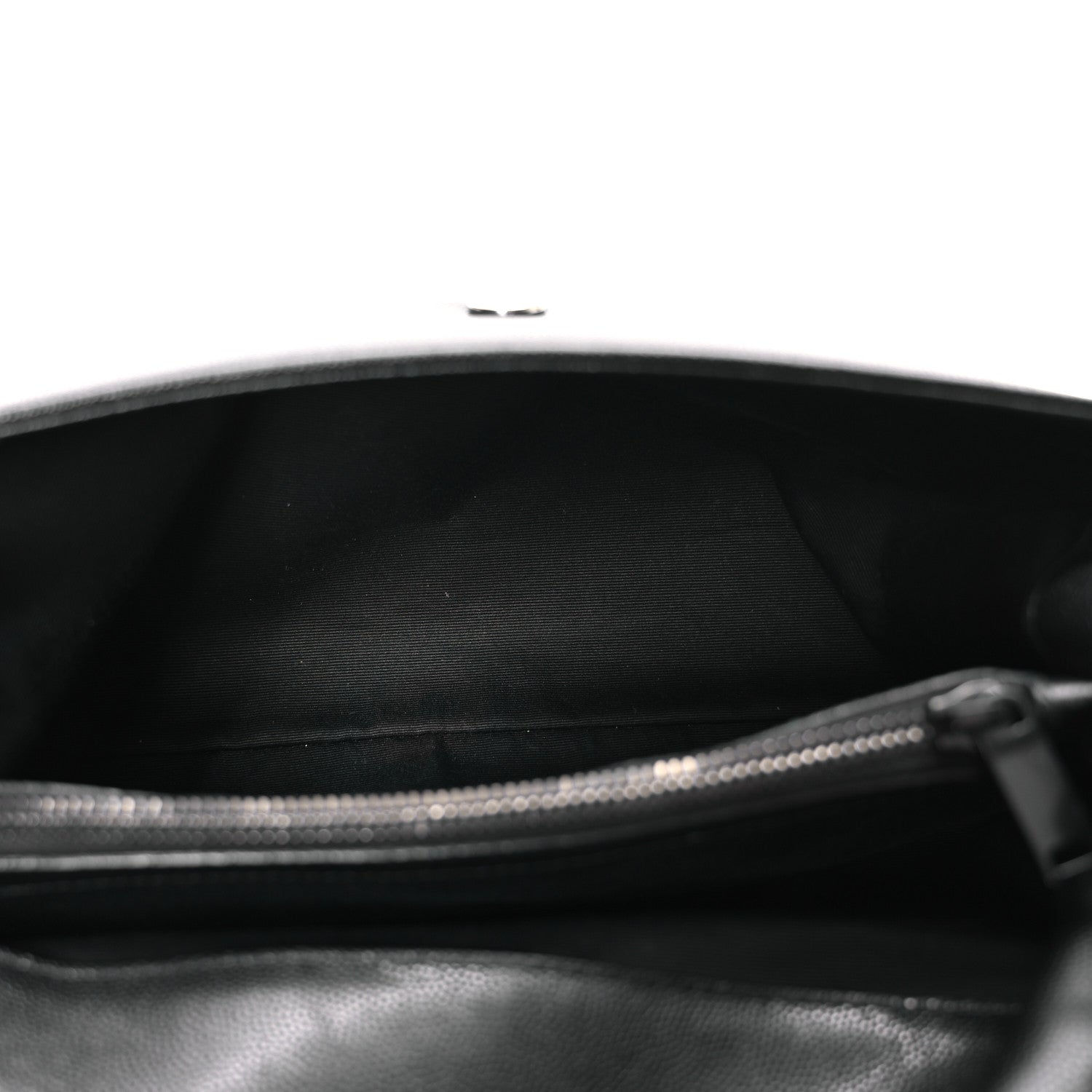 Saint Laurent Grain De Poudre Medium West Hollywood Monogram Fold-Over Black 6 of 17