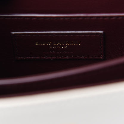 Saint Laurent Grain de Poudre Mini Classic Monogram Cassandra Top Handle Vintage White 6 of 8