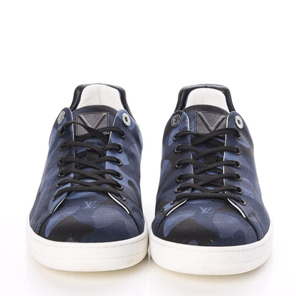 Louis Vuitton Mens Camouflage Front Row Low Top Sneakers 8.5 Blue 2 of 10