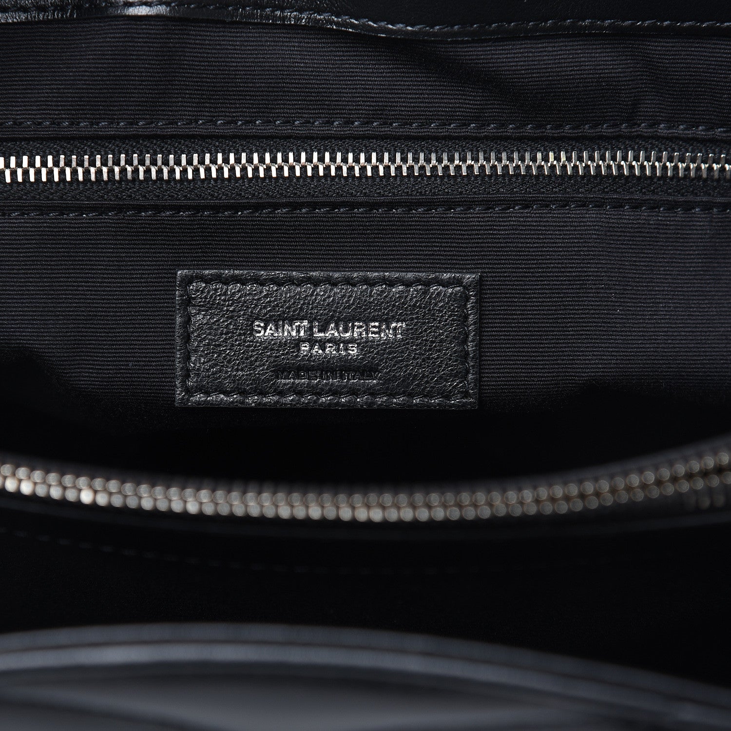 Saint Laurent Calfskin Y Quilted Monogram Large Loulou Shopper Black 6 of 10