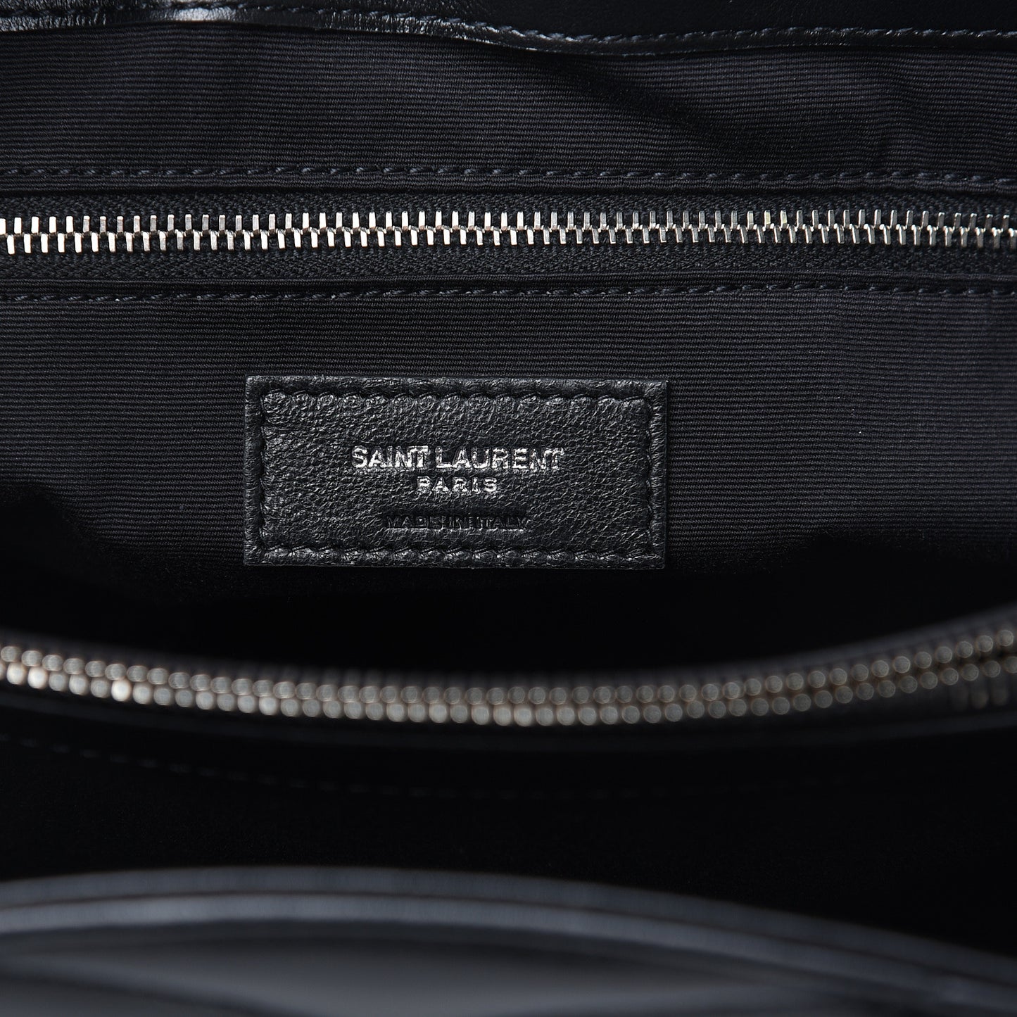 Calfskin Y Quilted Monogram Large Loulou Shopper Black