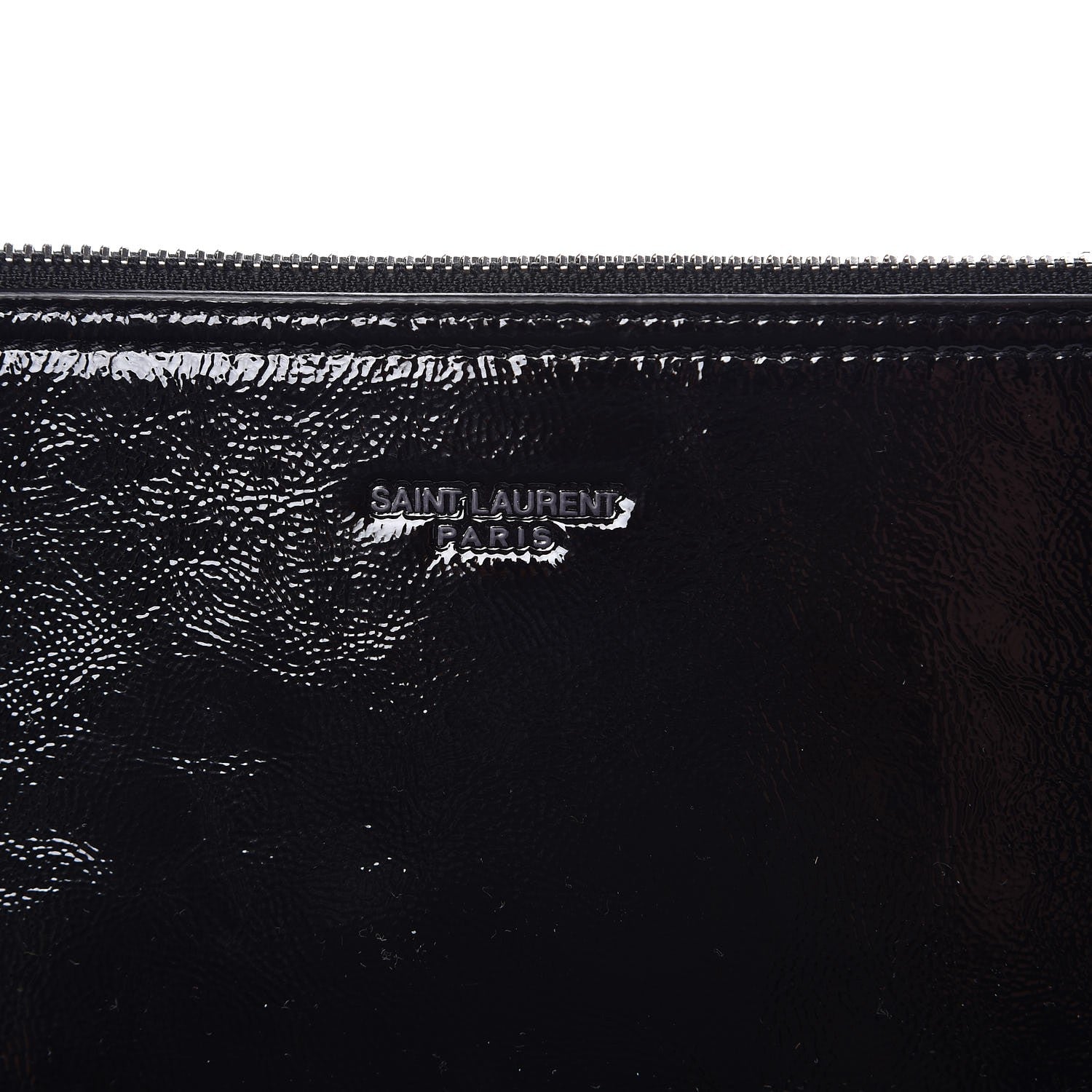 Saint Laurent Patent Calfskin Large Shopping Tote Black 8 of 9