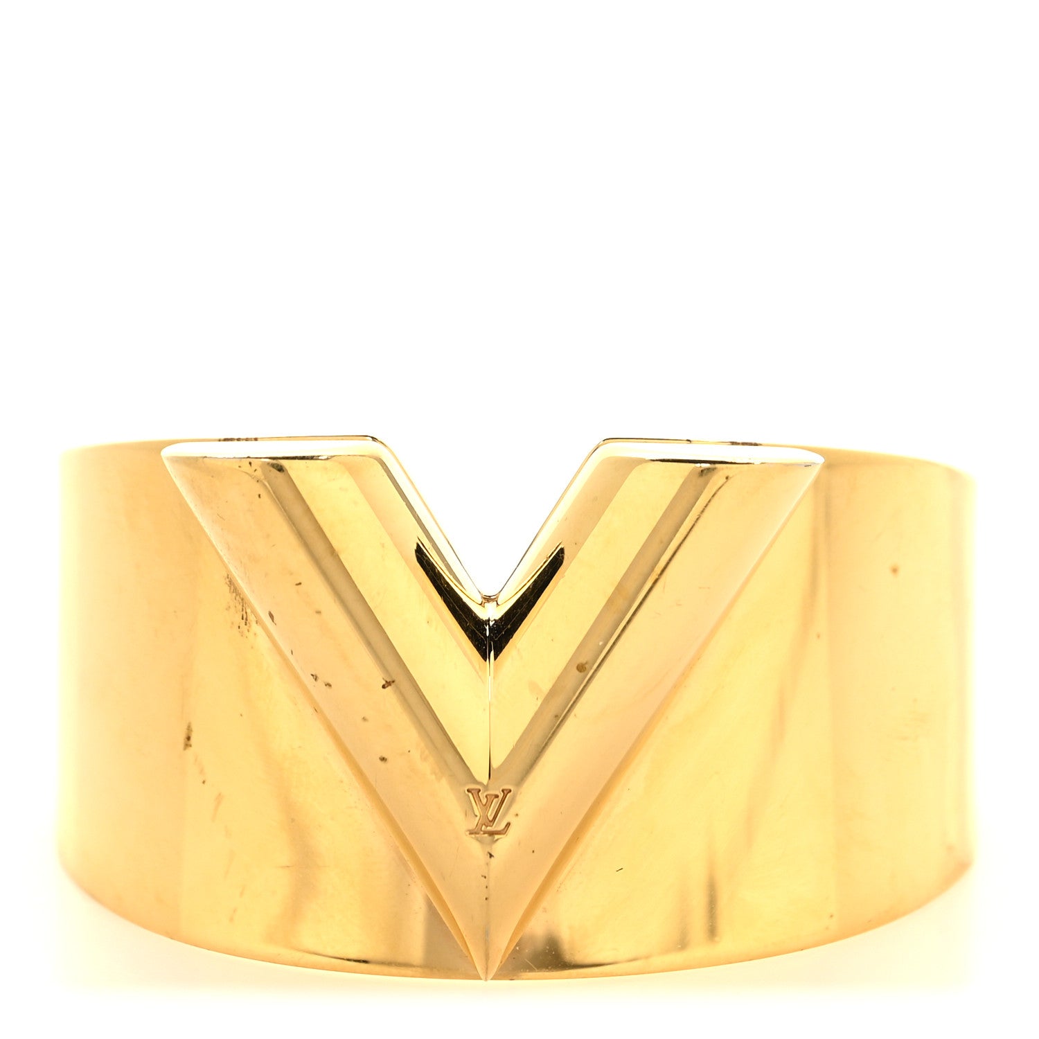 Louis Vuitton Essential V Cuff Bracelet Gold 1 of 5