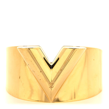 Louis Vuitton Essential V Cuff Bracelet Gold 1 of 5