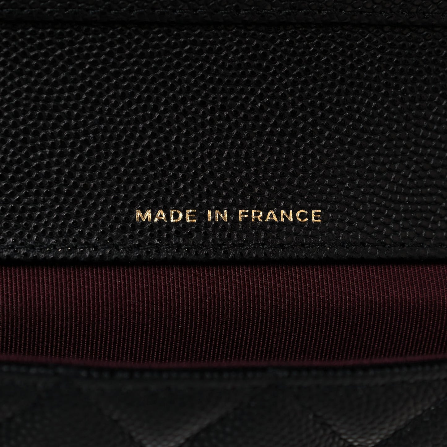 Caviar Quilted Glasses Case With Chain Black