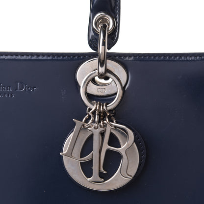 Christian Dior Glazed Calfskin Large Lady Dior Dark Blue 9 of 14