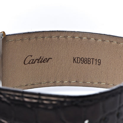 Cartier Stainless Steel 18K Yellow Gold Alligator 27mm Tank Solo Quartz Watch 7 of 9