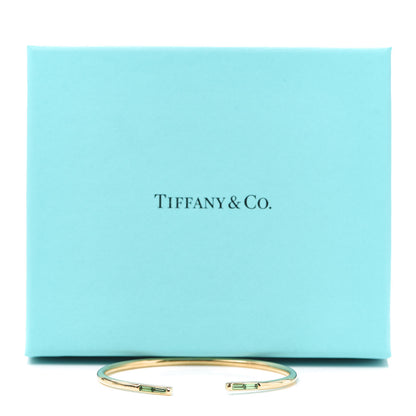 Tiffany 18K Yellow Gold Tsavorite Sparklers Wire Cuff Bracelet 5 of 5