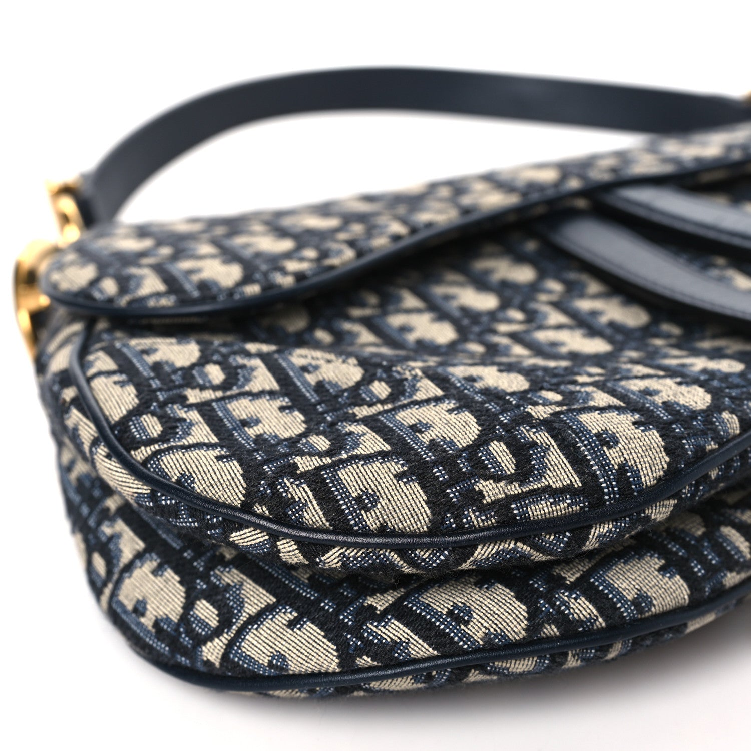 Christian Dior Oblique Saddle Bag Blue 9 of 15